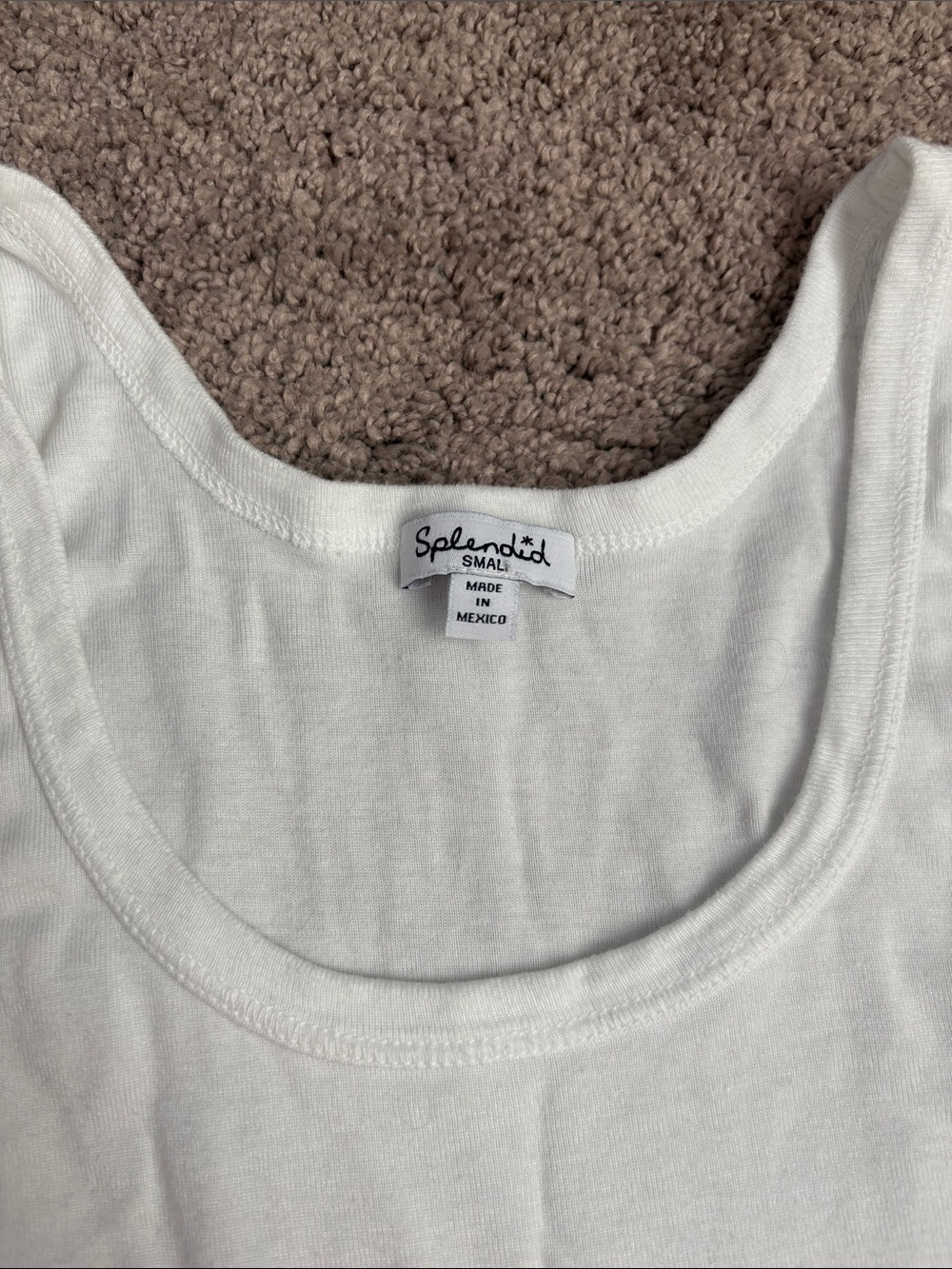 Splendid White Ribbed Tank Top - Picture 2 of 2